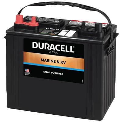 A Duracell dual-purpose deep cycle battery