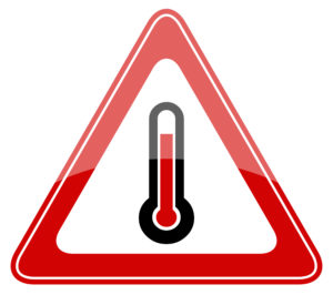high-temperature-warning-sign A high temperature warning sign