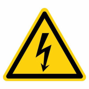 battery-electrical-shock-hazard An electrical shock warning hazard sign
